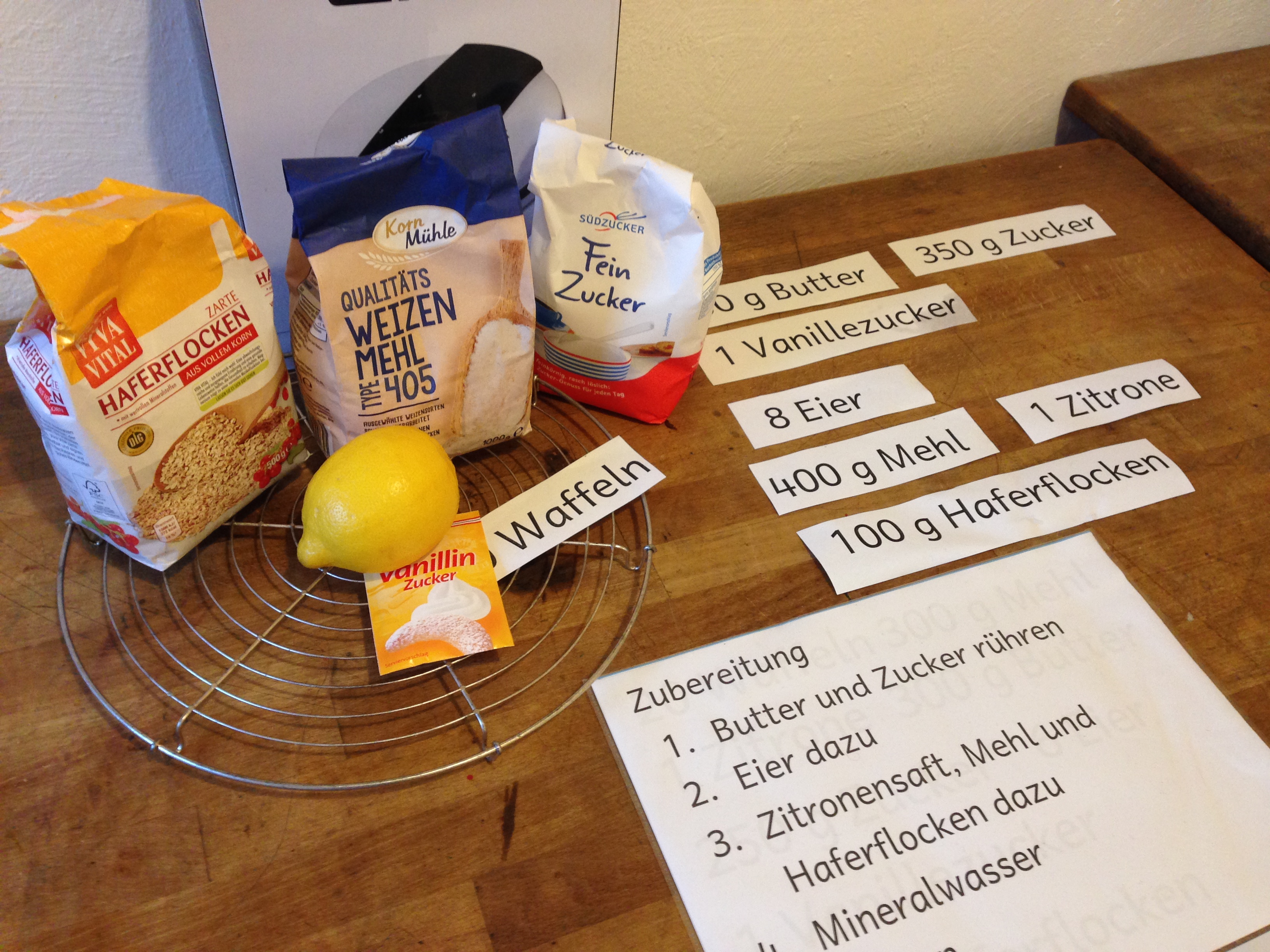 Waffeln backen in der Drachenklasse